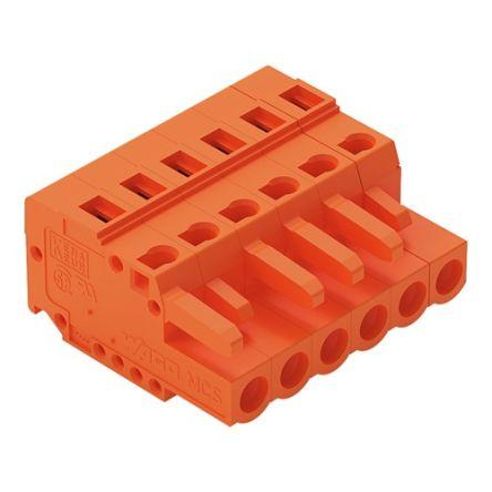 WAGO 231 Series Connector, 6-Pole, Female, 6-Way, Cable Mount, 15A