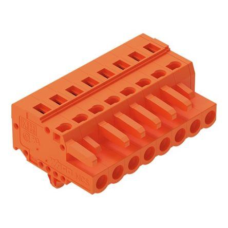 WAGO 231 Series Connector, 8-Pole, Female, 8-Way, Snap-In, 16A