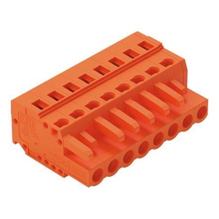 WAGO 231 Series Connector, 8-Pole, Female, 8-Way, Cable Mount, 15A