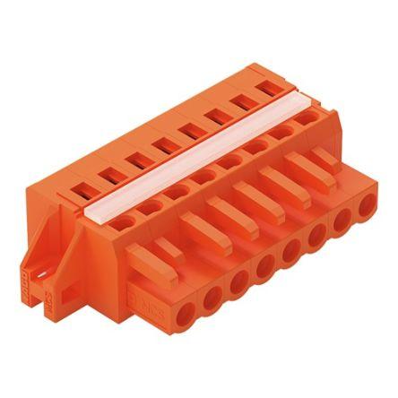 WAGO 231 Series Connector, 8-Pole, Female, 8-Way, Feed Through, 16A