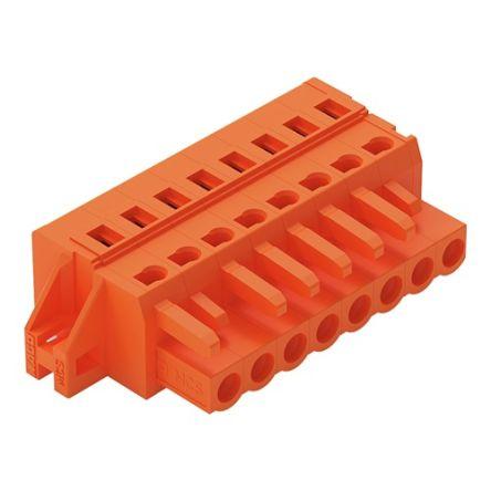 WAGO 231 Series Connector, 8-Pole, Female, 8-Way, Snap-In, 16A