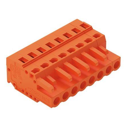 WAGO 231 Series Connector, 8-Pole, Female, 8-Way, Snap-In, 16A