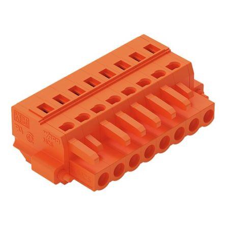 WAGO 231 Series Connector, 8-Pole, Female, 8-Way, Snap-In, 16A