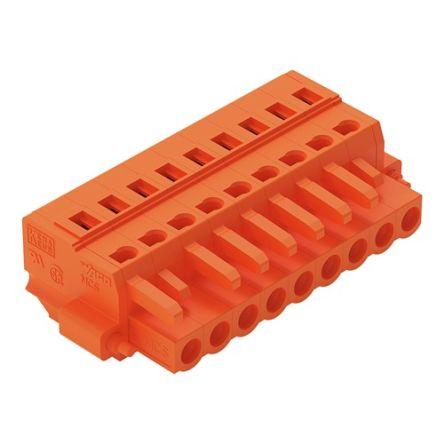 WAGO 231 Series Connector, 9-Pole, Female, 9-Way, Push-In, 16A