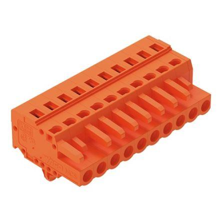 WAGO 231 Series Pluggable Connector, 10-Pole, Female, 10-Way, Snap-In, 16A