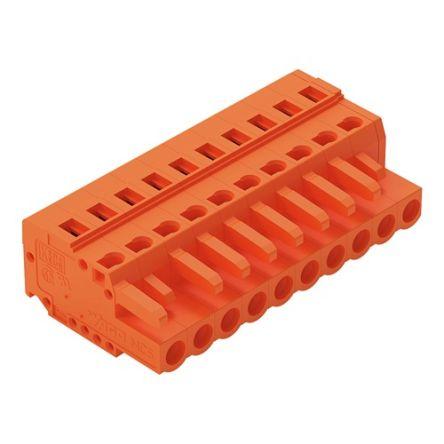 WAGO 231 Series Connector, 10-Pole, Female, 10-Way, Snap-In, 16A