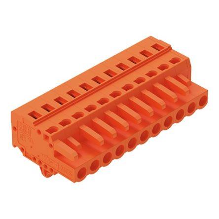 WAGO 231 Series Pluggable Connectors, 11-Pole, Female, 11-Way, Snap-In, 16A