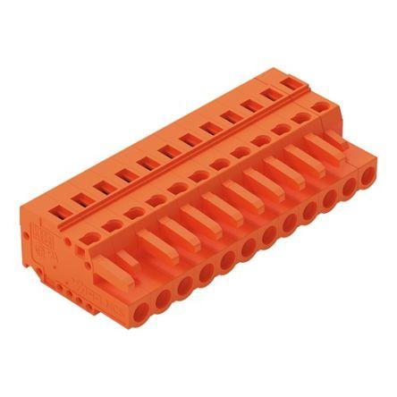 WAGO 231 Series Connector, 12-Pole, Female, 12-Way, Snap-In, 16A