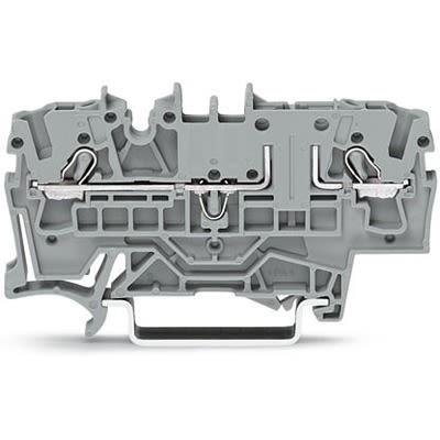 WAGO2002-1661 TOPJOB S Series DIN Rail Terminal Block, 2.5mm², 1-Level, Push-In Cage Clamp Termination, ATEX, EAC Ex,