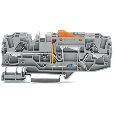 WAGO2006-1671/1000-848 TOPJOB S Series DIN Rail Terminal Block, 6mm², 1-Level, Push-In Cage Clamp Termination, ATEX,