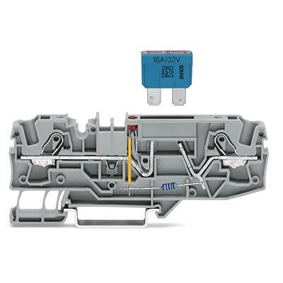 WAGO2006-1681/1000-414 TOPJOB S Series Fuse Terminal Block, 6mm², 1-Level, Push In Termination, Fused, CSA