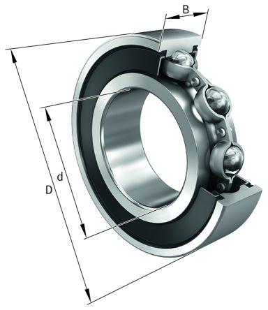 FAG S6209-2RSR-FD Single Row Deep Groove Ball Bearing- Both Sides Sealed 10mm I.D, 30mm O.D
