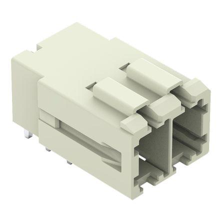 WAGO 831 Series Angled PCB Mount PCB Header, 2 Contact(s), 7.62mm Pitch, 1 Row(s), Shrouded