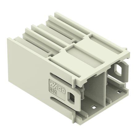 WAGO 832 Series Angled PCB Mount PCB Header, 2 Contact(s), 10.16mm Pitch, 1 Row(s), Shrouded