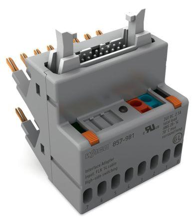 WAGO 857 Series 14-Contact Male Interface Module, DIN 41651 Connector, Pluggable to basic module, 3A