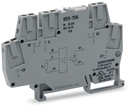 WAGO859-706 859 Series Optocoupler Terminal Block, 2.5mm², Cage Clamp Termination