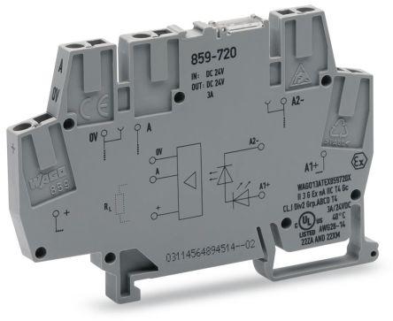 WAGO859-720 859 Series Optocoupler Terminal Block, 2.5mm², Cage Clamp Termination