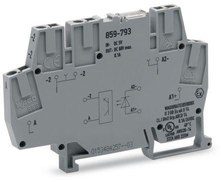 WAGO859-793 859 Series Optocoupler Terminal Block, 2.5mm², Cage Clamp Termination