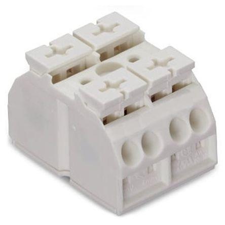 WAGO 862 Series Terminal Strip, 2-Way, 28A, 20 - 12 AWG Wire, Push-In Cage Clamp Termination