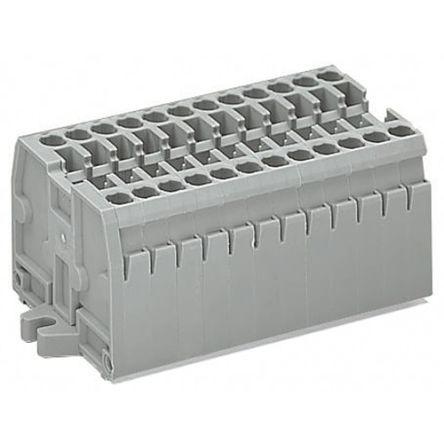 WAGO869-102 869 Series Terminal Strip, 2.5mm², 1-Level, Cage Clamp Termination