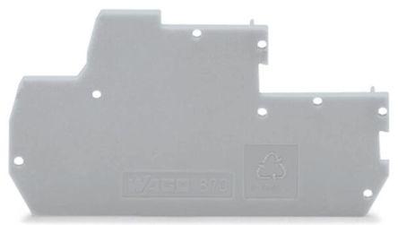 WAGO 870 Series End And Intermediate Plate for Use with Rail Mounted Terminal Blocks With CCC