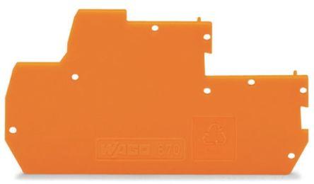 WAGO 870 Series End And Intermediate Plate for Use with Rail Mounted Terminal Blocks With CCC