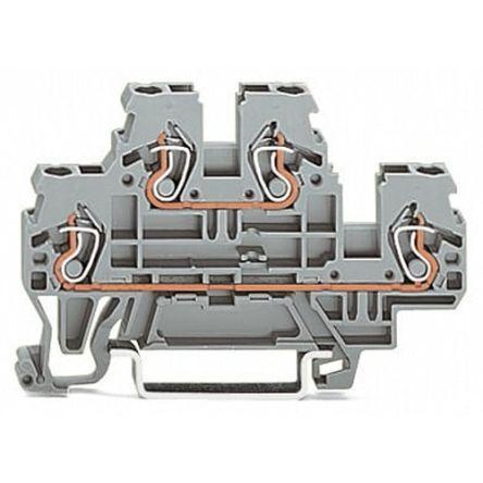 WAGO870-502 870 Series Terminal Block, 2.5mm², 2-Level, Cage Clamp Termination