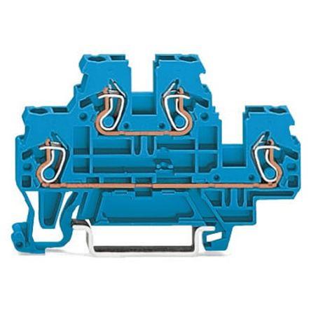 WAGO870-504 870 Series Terminal Block, 2.5mm², 2-Level, Cage Clamp Termination