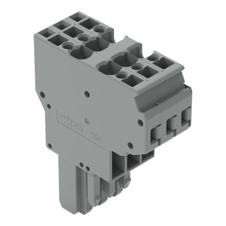 WAGO 769 Series Straight PCB Mount PCB Socket, 3-Contact, 5mm Pitch, Cage Clamp Termination