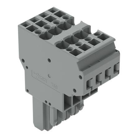 WAGO 769 Series Straight PCB Mount PCB Socket, 4-Contact, 5mm Pitch, Cage Clamp Termination