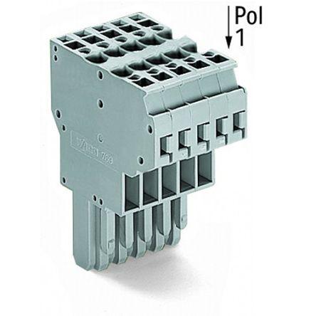 WAGO 769 Series Straight PCB Mount PCB Socket, 5-Contact, 5mm Pitch, Cage Clamp Termination