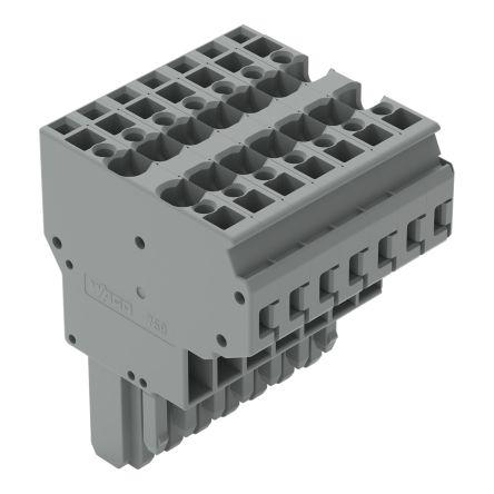 WAGO 769 Series Straight PCB Mount PCB Socket, 7-Contact, 5mm Pitch, Cage Clamp Termination