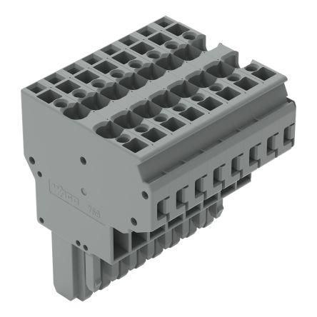 WAGO 769 Series Straight PCB Mount PCB Socket, 8-Contact, 5mm Pitch, Cage Clamp Termination