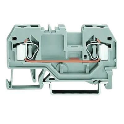 WAGO281-901 281 Series Feed Through Terminal Block, 4mm², Single-Level, Cage Clamp Termination