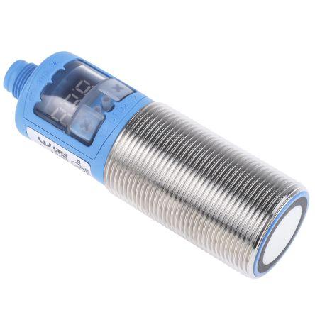 Sick Ultrasonic Barrel-Style Proximity Sensor, M30 x 1.5, 200 - 1300 mm Detection, PNP Output, 9 - 30 V